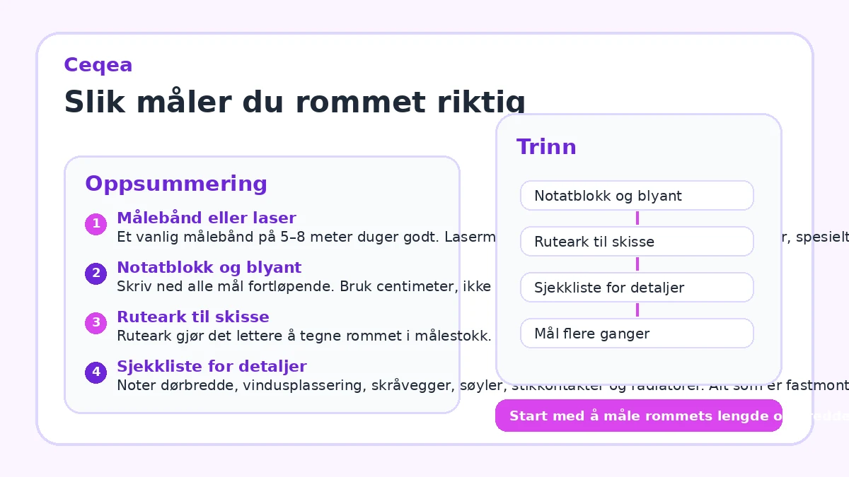 Slik måler du rommet riktig