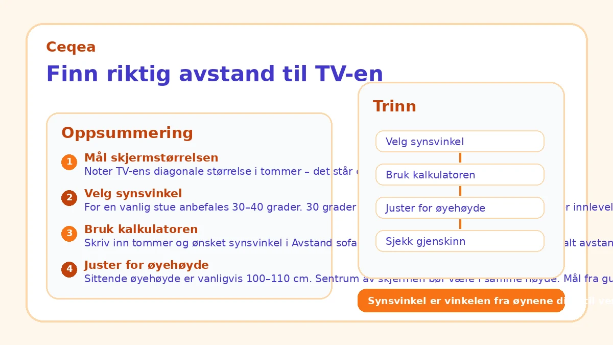 Finn riktig avstand til TV-en