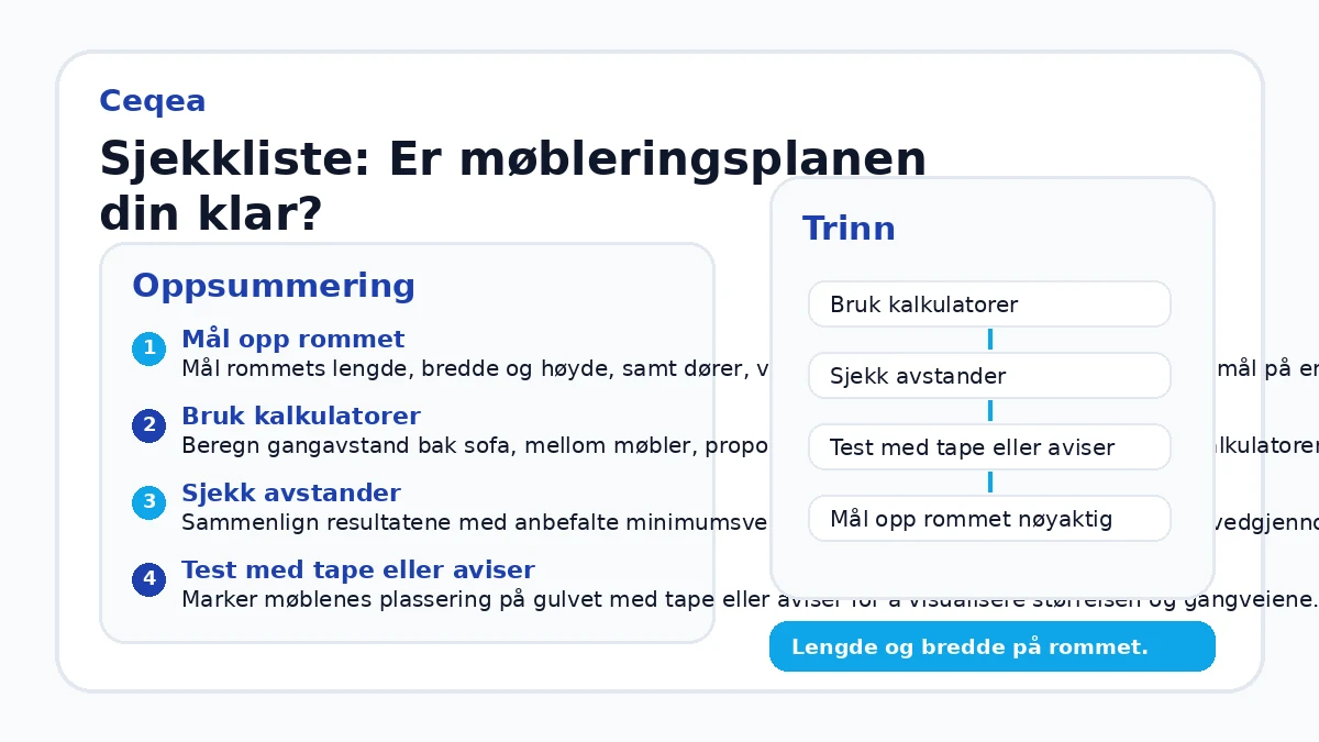 Sjekkliste: Er møbleringsplanen din klar?