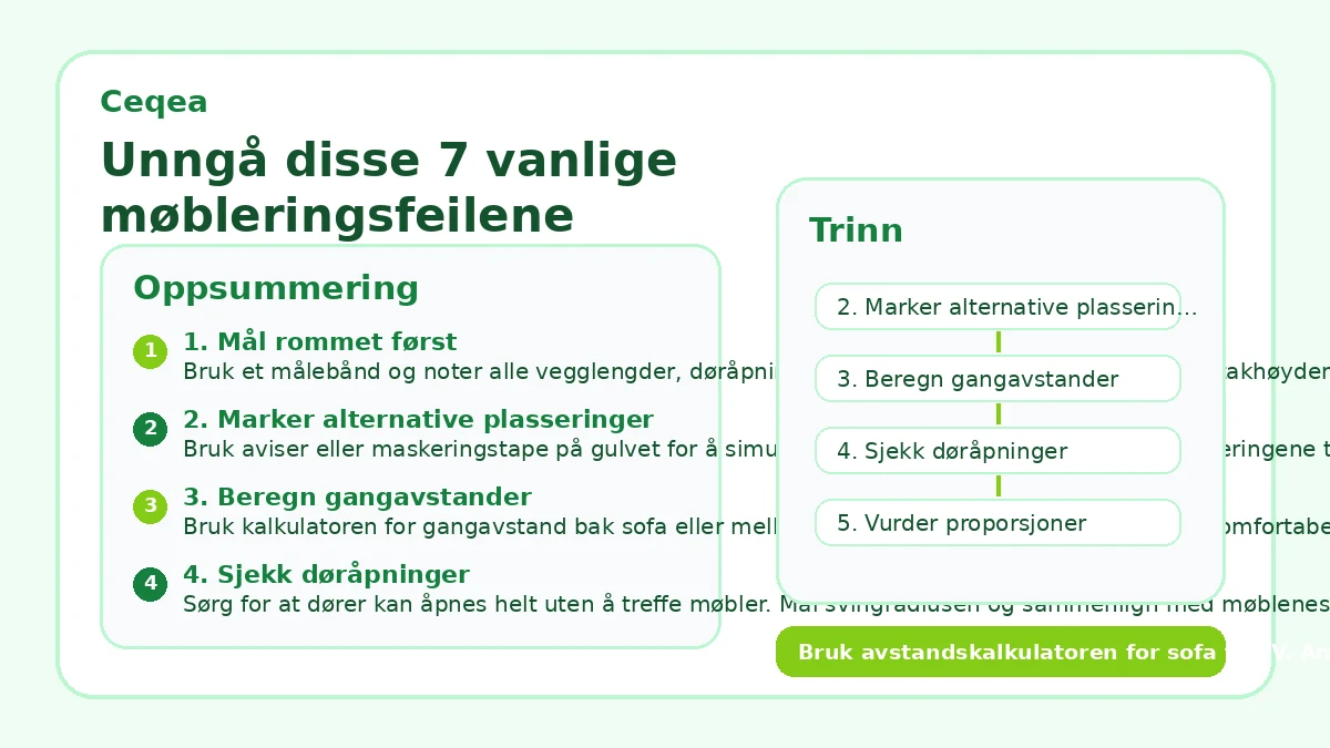 Unngå disse 7 vanlige møbleringsfeilene