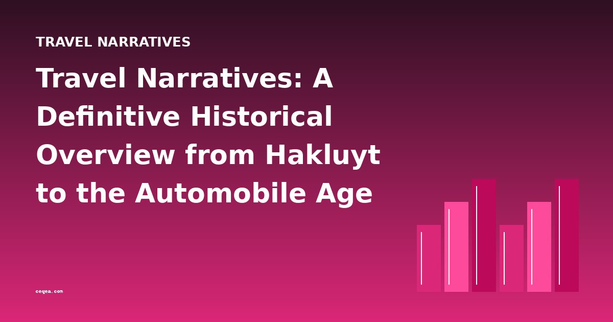 Travel Narratives: A Definitive Historical Overview from Hakluyt to the Automobile Age