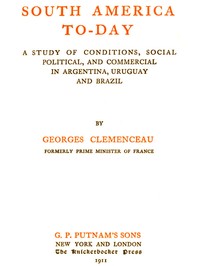 Cover of South America to-day — A Closer ...