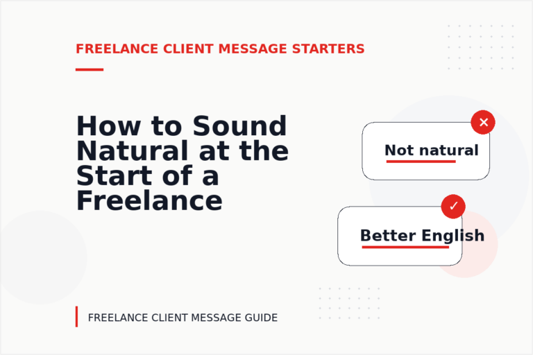 How to Sound Natural at the Start of a Freelance Client Message
