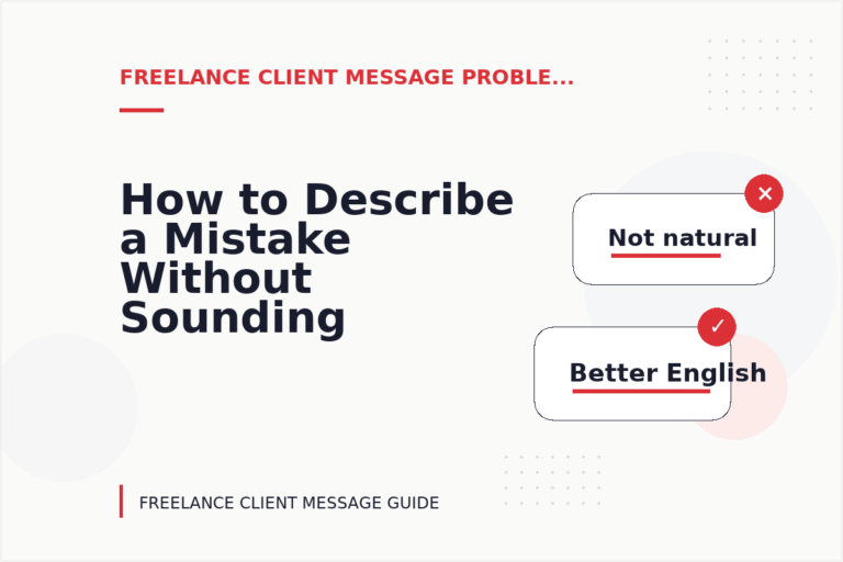 How to Describe a Mistake Without Sounding Rude in Freelance Client Message English How to Describe a Mistake Without Sounding Rude in Freelance Client Message English