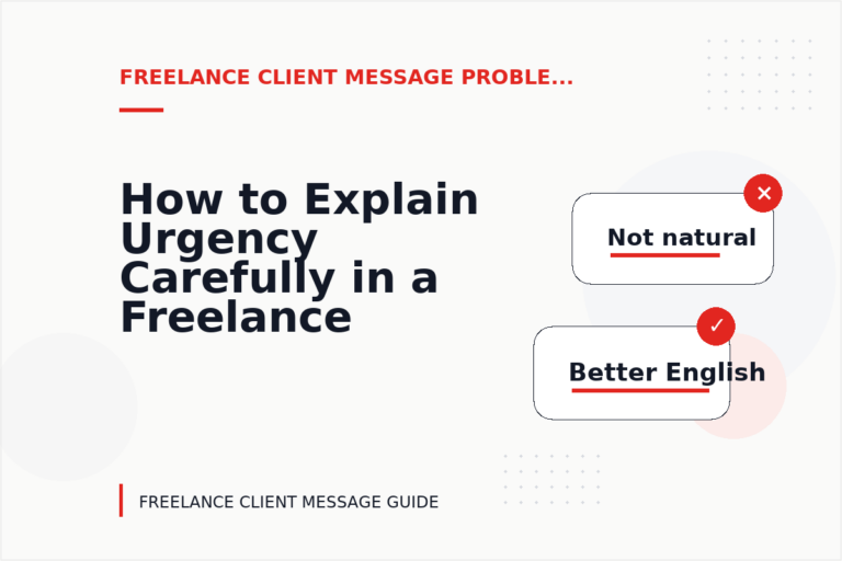 How to Explain Urgency Carefully in a Freelance Client Message How to Explain Urgency Carefully in a Freelance Client Message