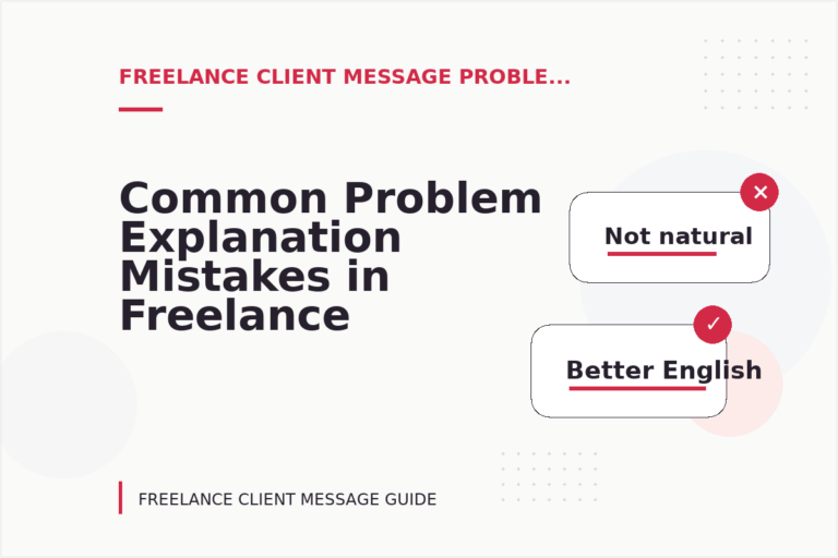 Common Problem Explanation Mistakes in Freelance Client Message English Common Problem Explanation Mistakes in Freelance Client Message English