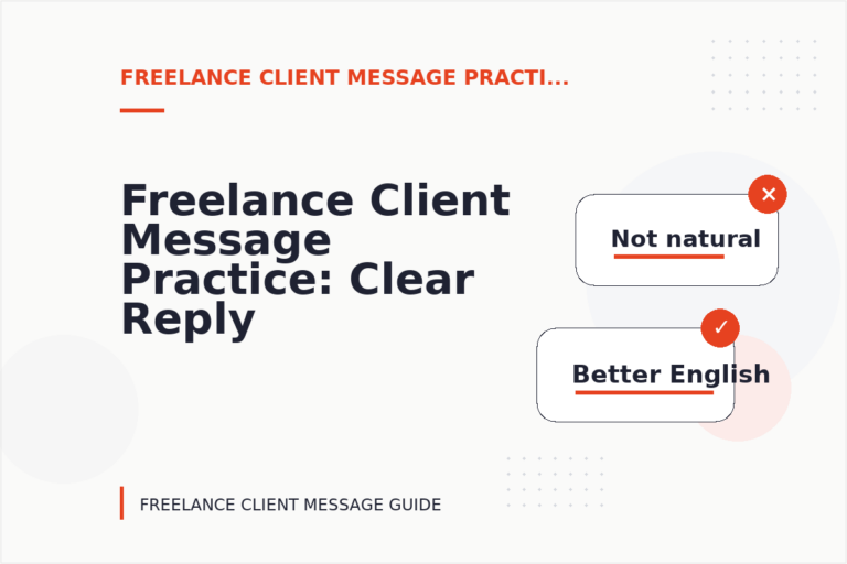 Freelance Client Message Practice: Clear Reply Patterns