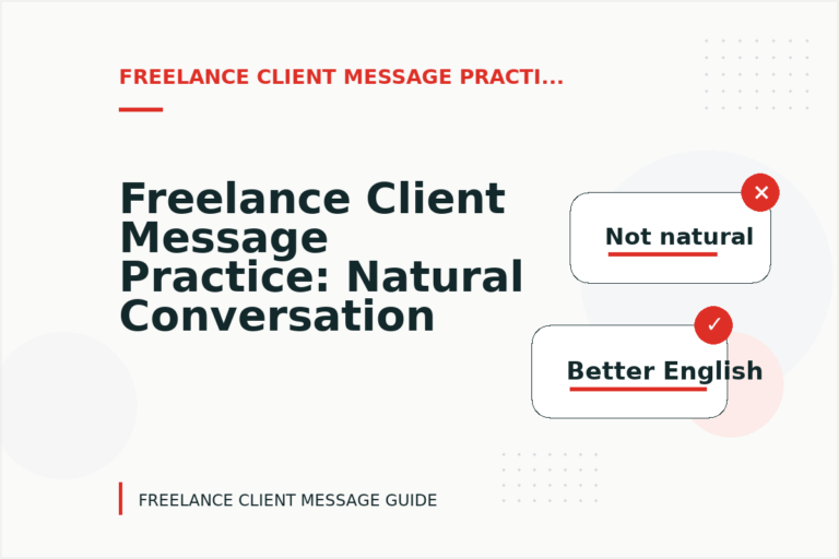 Freelance Client Message Practice: Natural Conversation Lines Freelance Client Message Practice: Natural Conversation Lines