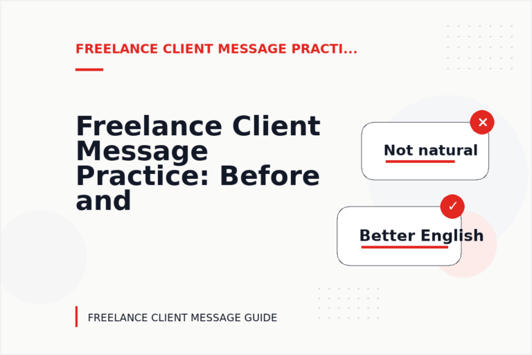 Freelance Client Message Practice: Before and After Corrections Freelance Client Message Practice: Before and After Corrections